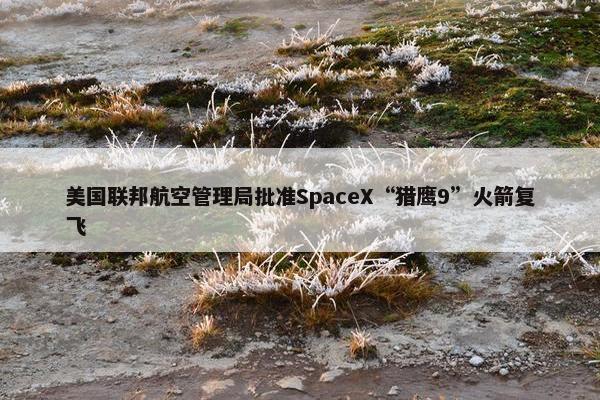 美国联邦航空管理局批准SpaceX“猎鹰9”火箭复飞