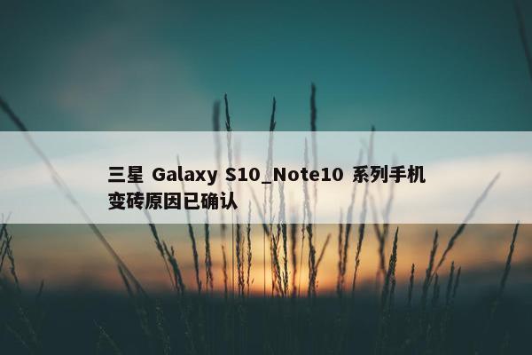 三星 Galaxy S10_Note10 系列手机变砖原因已确认