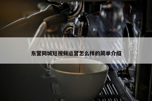 东营同城短视频运营怎么样的简单介绍