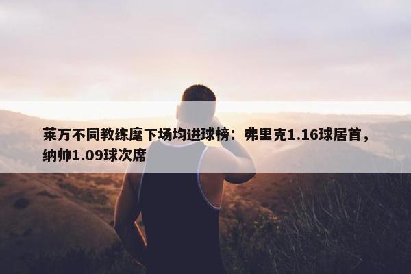 莱万不同教练麾下场均进球榜：弗里克1.16球居首，纳帅1.09球次席