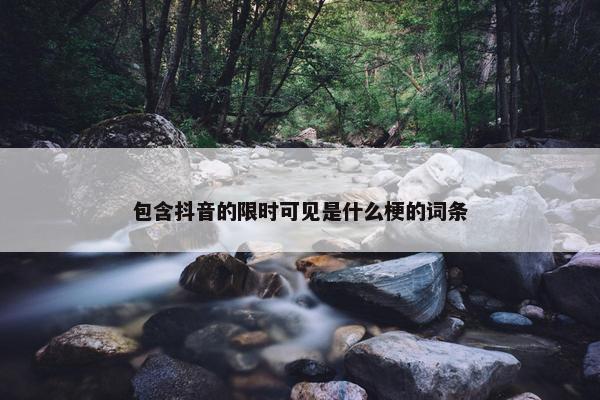 包含抖音的限时可见是什么梗的词条