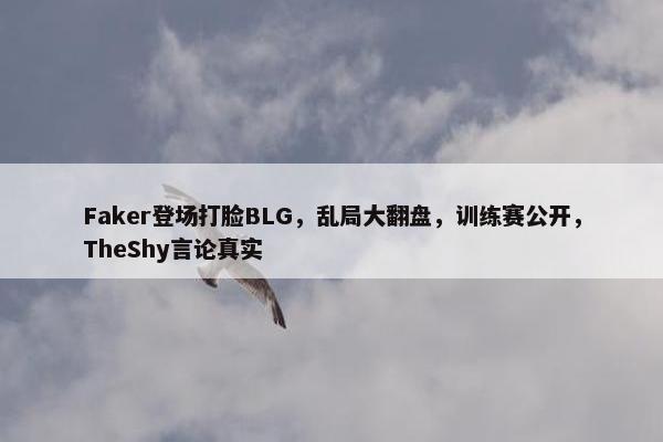 Faker登场打脸BLG，乱局大翻盘，训练赛公开，TheShy言论真实