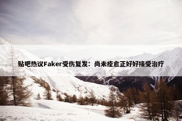 贴吧热议Faker受伤复发：尚未痊愈正好好接受治疗