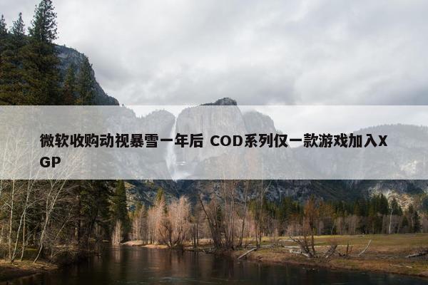 微软收购动视暴雪一年后 COD系列仅一款游戏加入XGP