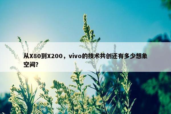 从X80到X200，vivo的技术共创还有多少想象空间？