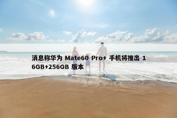 消息称华为 Mate60 Pro+ 手机将推出 16GB+256GB 版本