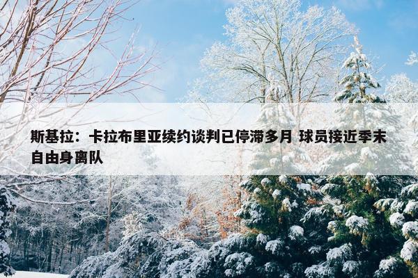 斯基拉：卡拉布里亚续约谈判已停滞多月 球员接近季末自由身离队