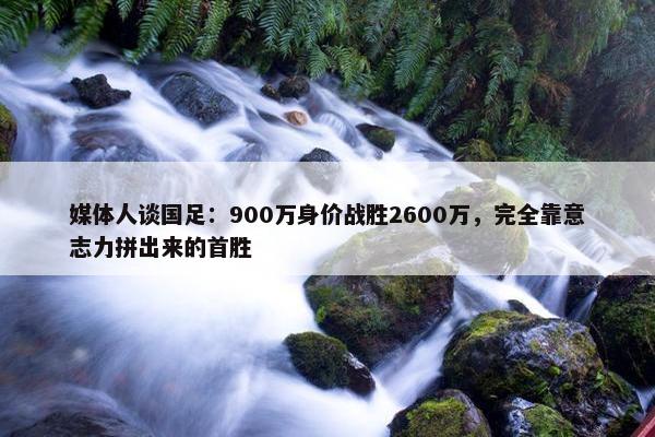 媒体人谈国足：900万身价战胜2600万，完全靠意志力拼出来的首胜