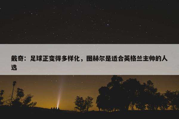 戴奇：足球正变得多样化，图赫尔是适合英格兰主帅的人选