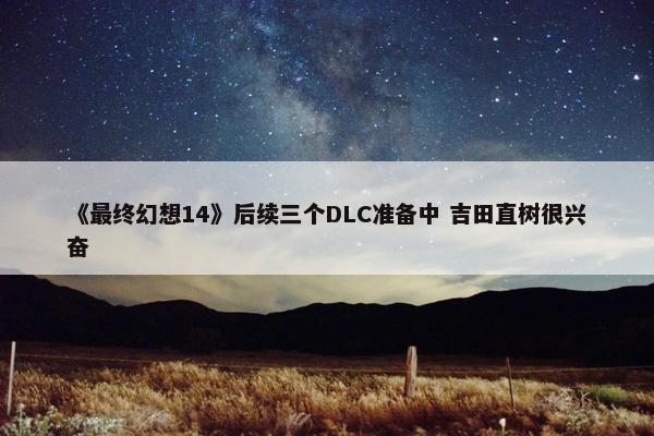 《最终幻想14》后续三个DLC准备中 吉田直树很兴奋