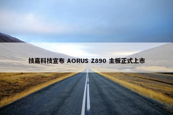 技嘉科技宣布 AORUS Z890 主板正式上市