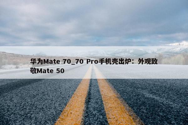 华为Mate 70_70 Pro手机壳出炉：外观致敬Mate 50