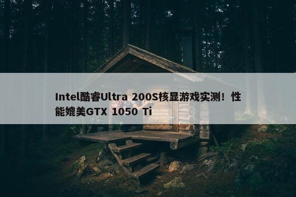 Intel酷睿Ultra 200S核显游戏实测！性能媲美GTX 1050 Ti