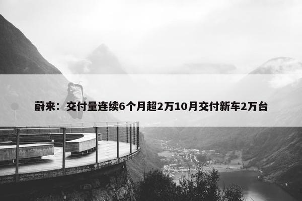 蔚来：交付量连续6个月超2万10月交付新车2万台