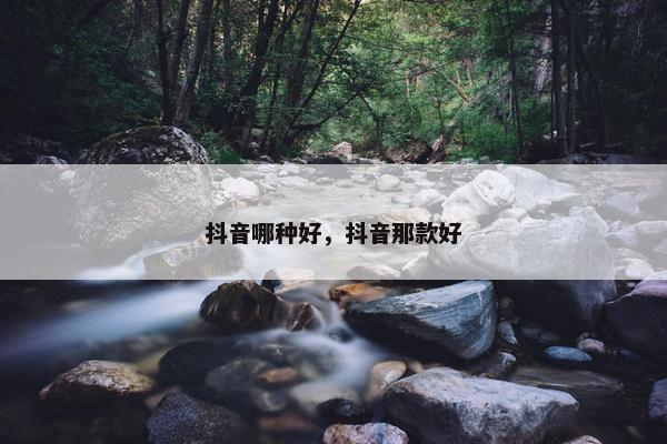 抖音哪种好，抖音那款好