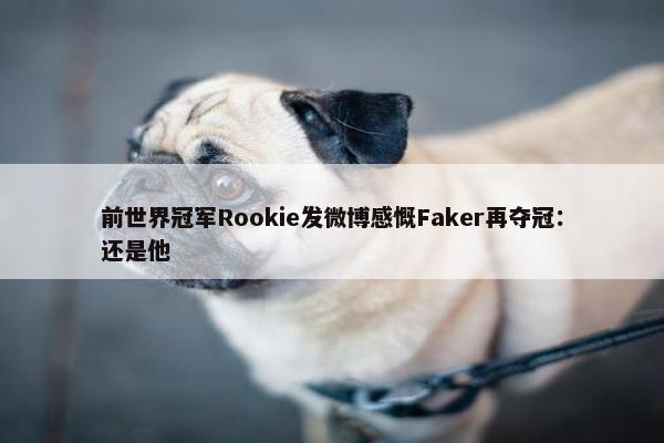 前世界冠军Rookie发微博感慨Faker再夺冠：还是他