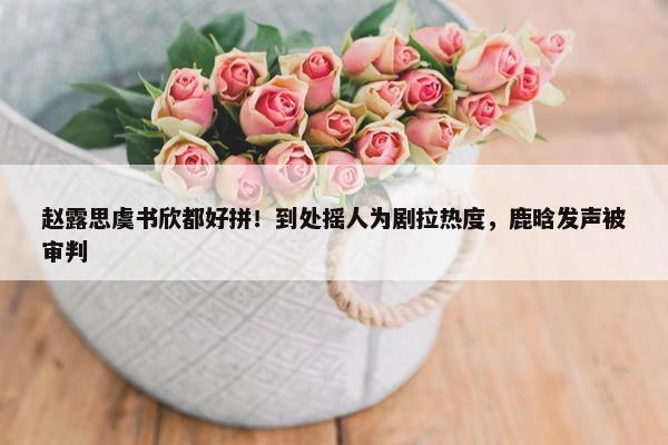 赵露思虞书欣都好拼！到处摇人为剧拉热度，鹿晗发声被审判