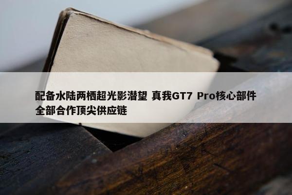 配备水陆两栖超光影潜望 真我GT7 Pro核心部件全部合作顶尖供应链