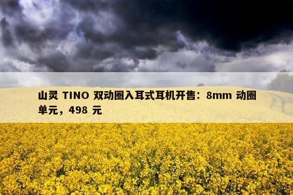 山灵 TINO 双动圈入耳式耳机开售：8mm 动圈单元，498 元