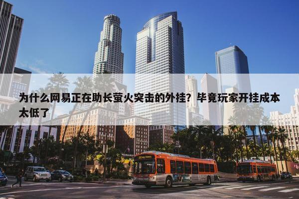 为什么网易正在助长萤火突击的外挂？毕竟玩家开挂成本太低了