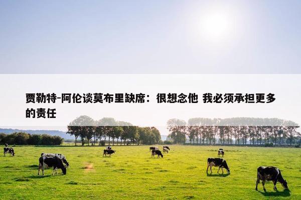 贾勒特-阿伦谈莫布里缺席：很想念他 我必须承担更多的责任