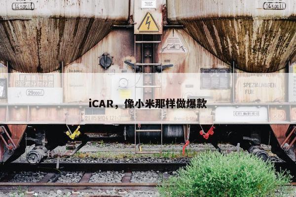 iCAR，像小米那样做爆款