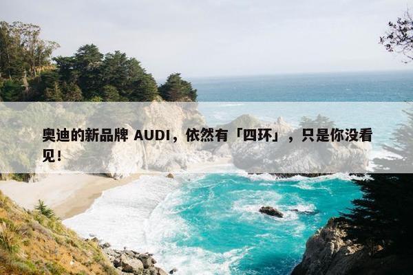 奥迪的新品牌 AUDI，依然有「四环」，只是你没看见！