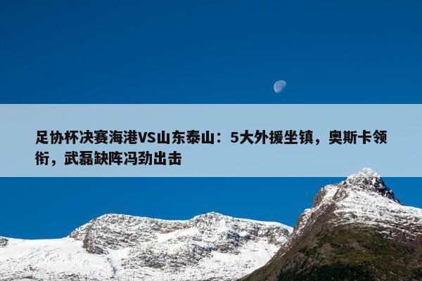 足协杯决赛海港VS山东泰山：5大外援坐镇，奥斯卡领衔，武磊缺阵冯劲出击