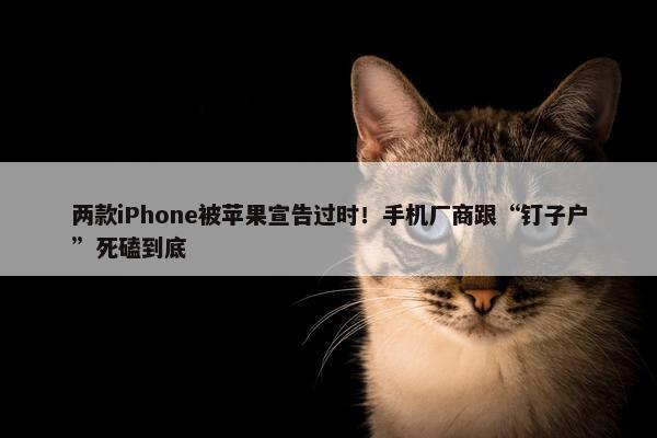 两款iPhone被苹果宣告过时！手机厂商跟“钉子户”死磕到底