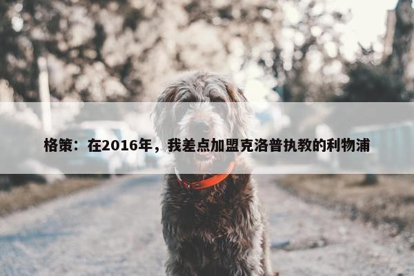 格策：在2016年，我差点加盟克洛普执教的利物浦