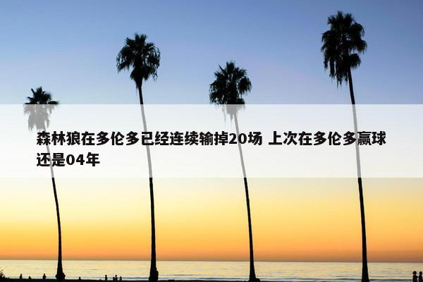 森林狼在多伦多已经连续输掉20场 上次在多伦多赢球还是04年