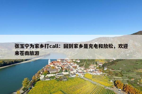 张玉宁为家乡打call：回到家乡是充电和放松，欢迎来苍南旅游