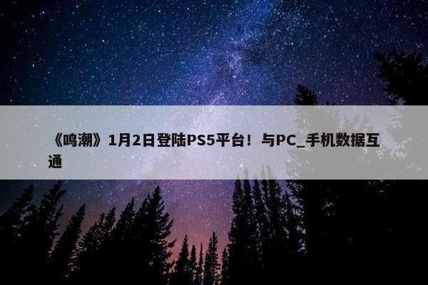 《鸣潮》1月2日登陆PS5平台！与PC_手机数据互通