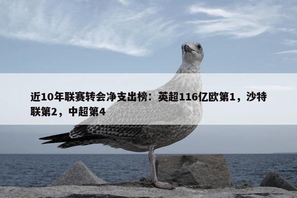 近10年联赛转会净支出榜：英超116亿欧第1，沙特联第2，中超第4