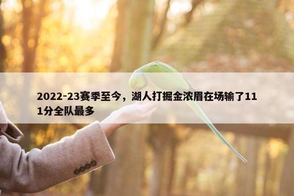 2022-23赛季至今，湖人打掘金浓眉在场输了111分全队最多