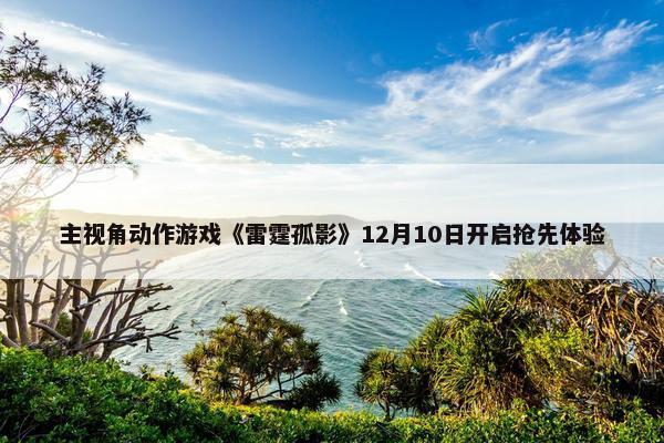 主视角动作游戏《雷霆孤影》12月10日开启抢先体验