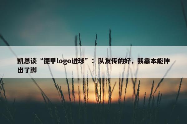 凯恩谈“德甲logo进球”：队友传的好，我靠本能伸出了脚