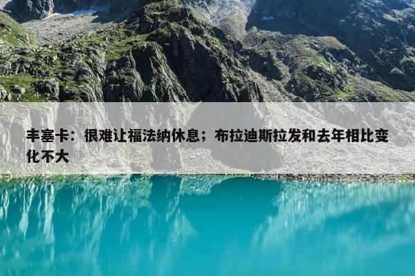 丰塞卡：很难让福法纳休息；布拉迪斯拉发和去年相比变化不大