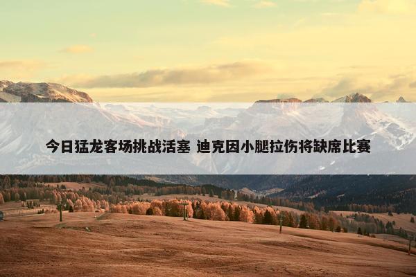 今日猛龙客场挑战活塞 迪克因小腿拉伤将缺席比赛