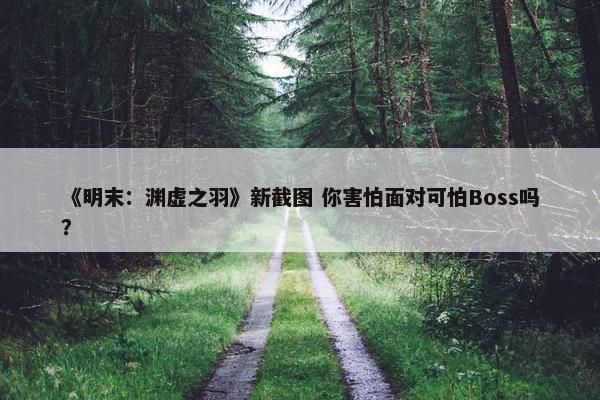 《明末：渊虚之羽》新截图 你害怕面对可怕Boss吗？