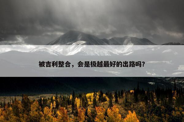 被吉利整合，会是极越最好的出路吗？