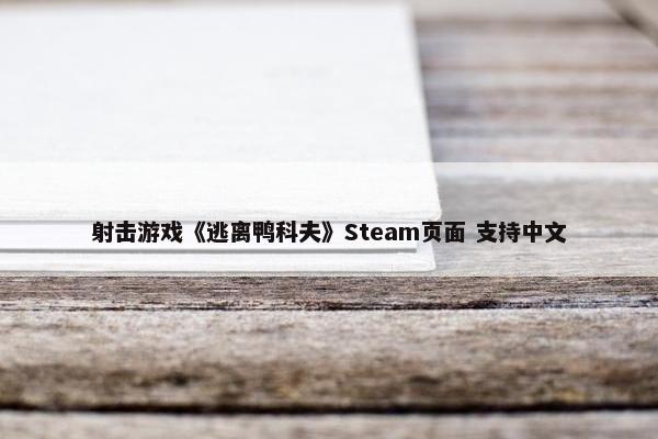 射击游戏《逃离鸭科夫》Steam页面 支持中文