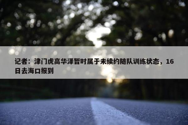 记者：津门虎高华泽暂时属于未续约随队训练状态，16日去海口报到